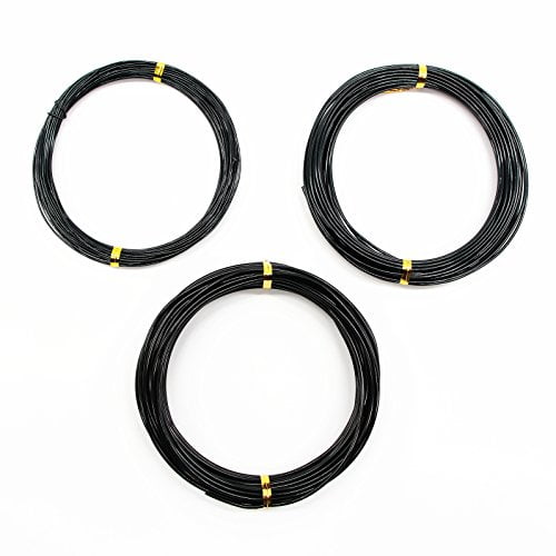 Quality Black Long Lasting Bonsai Training Wire Set of 3 Sizes